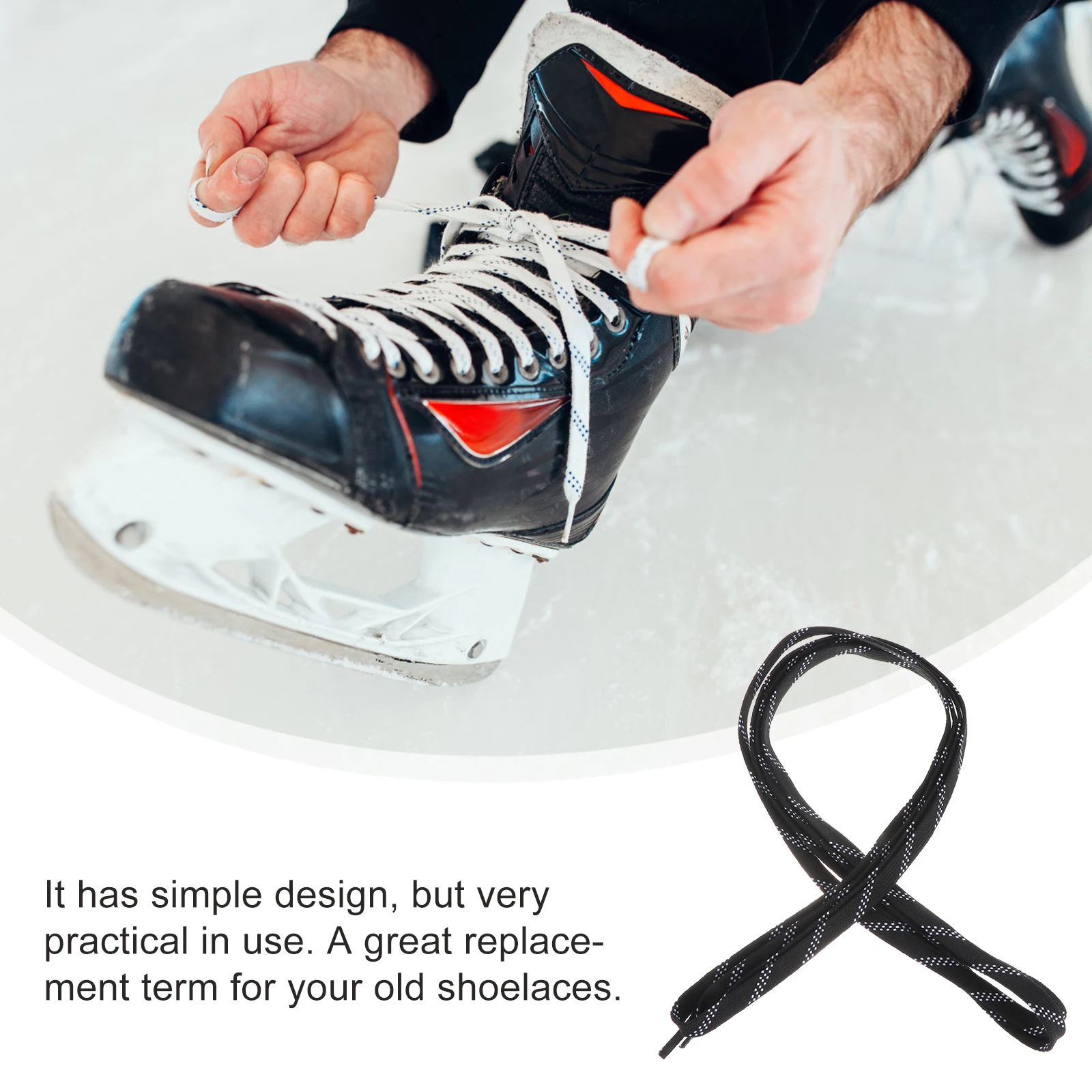 

Antifreeze Shoelaces White Sneakers Ice Skates Ties All Match Soccer Shoes Durable Long Lasting Team Sport Accessories Practical