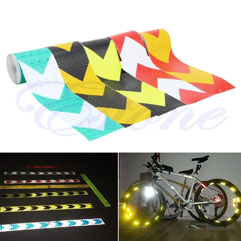 1PC Arrow Lattice Reflective Car Stickers Reflective Strip Safety Supplies Mark Warning Tape For Auto Car Accessories Decoration