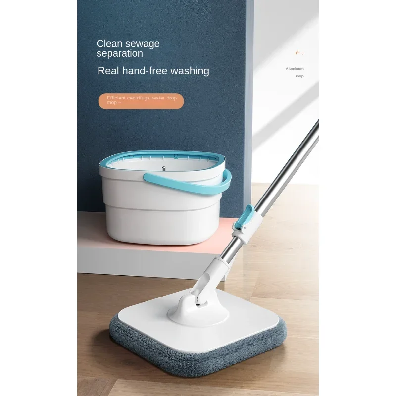 Sewage Separation Water Absorption Mop Bucket Lazy Household Hand Wash-Free Rotating Flat Mop Automatic Mopping Gadget