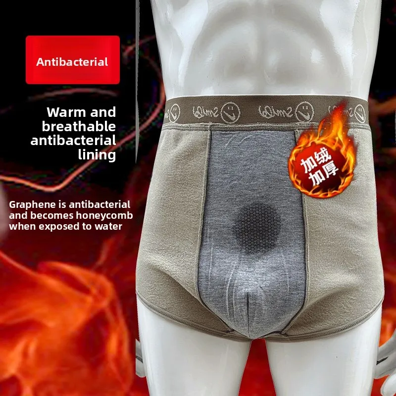 يتم توسيع ملابس داخلية مخملية عالية الخصر للرجال، وحماية الخصر فضفاضة في الشتاء وحماية الورك وحماية المنشعب. #4