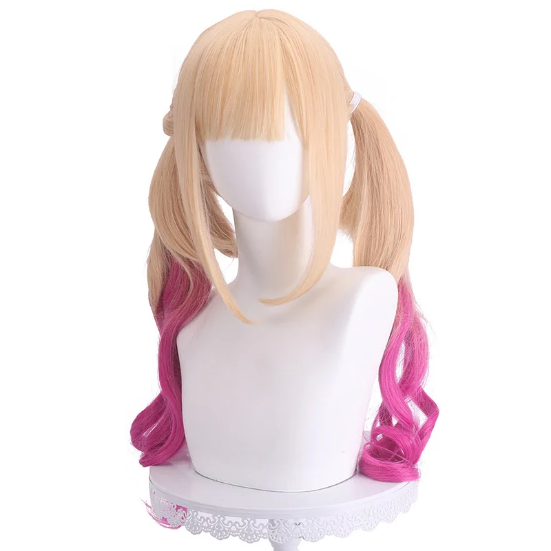 Synthetic Gradient Twin Tails Cos Wig for Doll Dressing Inspired Cat Girl Mi-Ku Style Anime Party Costume Hair