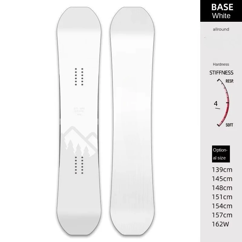 Adult Medium Hardness Freestyle Snowboards Camber All-mountain Resort Ski Skiing White Customized Beginner Snowboards