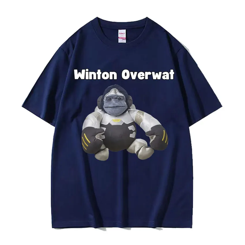 Winton Overwat Meme Funny Gaming Graphic T Shirt Fashion Gothic Humor T-shirts Men Women Oversized Cotton T-shirt Y2k Streetwear