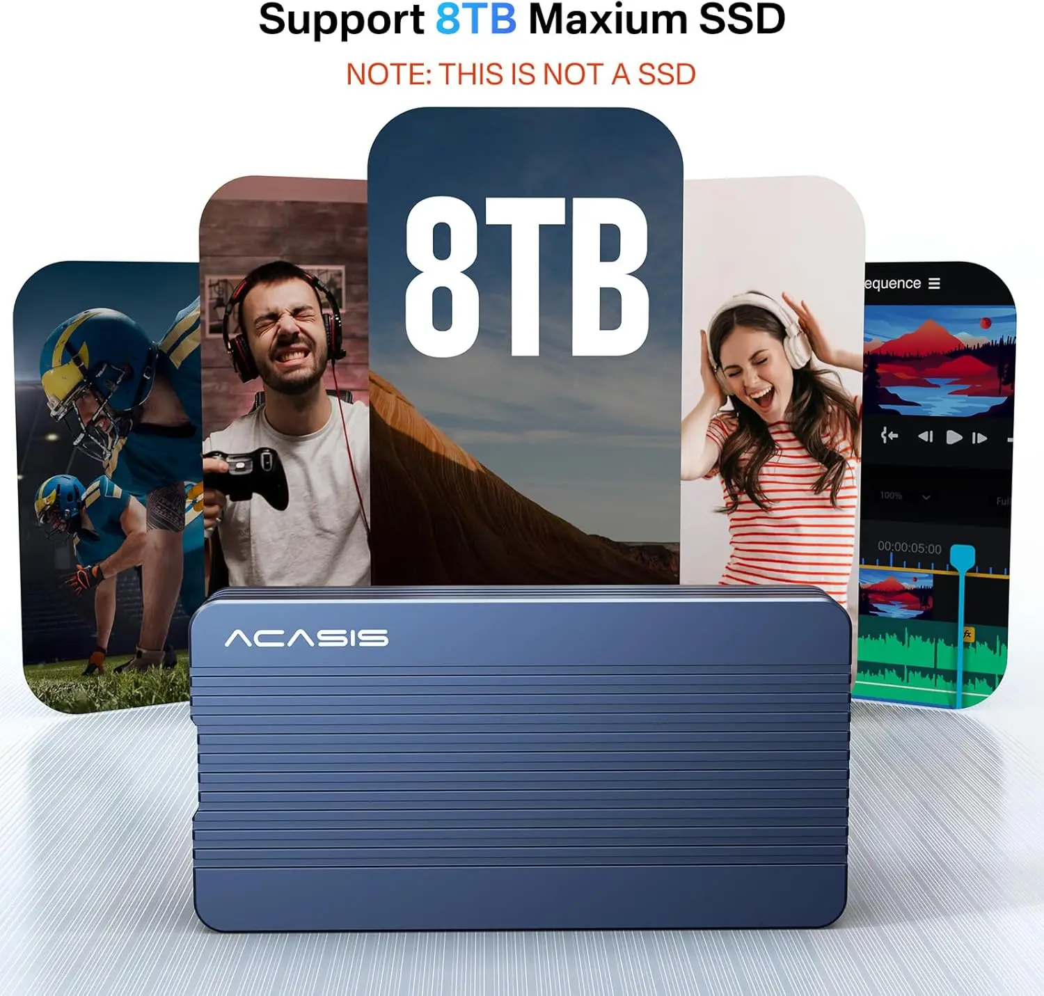 Acasis 40Gbps USB4 M.2 NVMe SSDケース Thunderbolt 3/4/5対応 USB-C M2 NVME SSDエンクロージャ JHL7440 M1 M2 Pro/Max Macbook用