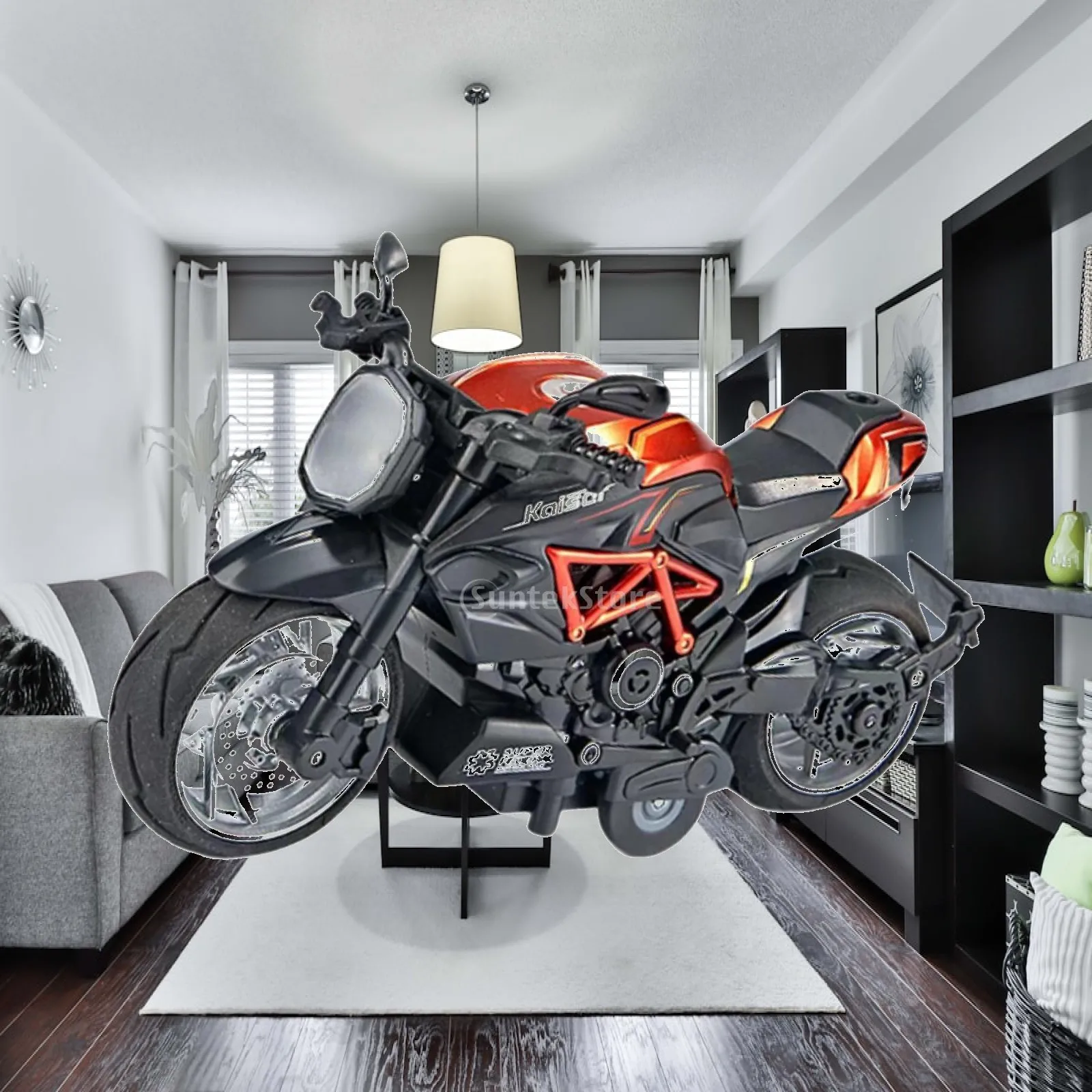 

Motorcycle Model Sturdy with Sound and Light Collection Alloy Decoration Pull