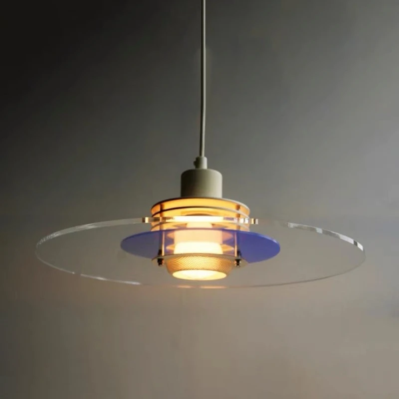 

Bauhaus designer flying saucer small chandelier Nordic restaurant modern minimalist creative personality medieval glass living