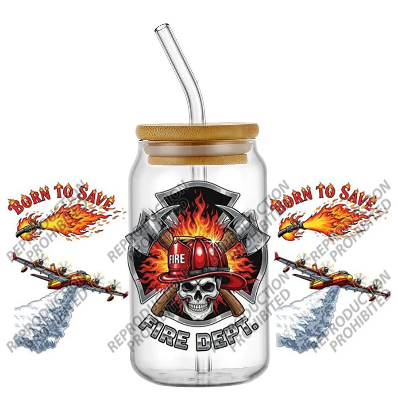 

20 новых дизайнерских 3D-наклеек «Пожарный-герой», 3D-переводные УФ DTF стикеры, наклейки для стаканов 16 унций, чашек, кружек, подарки для самостоятельного изготовления, переводные наклейки