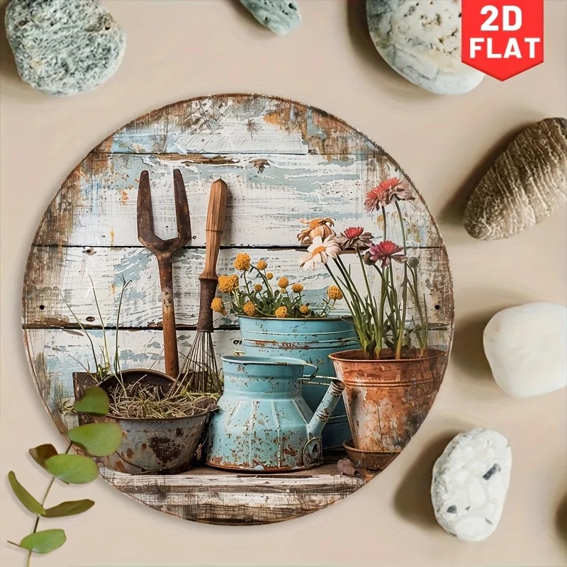 لافتات ريترو مسطحة ثنائية الأبعاد - مناسبة للمنزل والمطعم والمقهى والجراج والاستخدام الداخلي/الخارجي وفن الحائط الداخلي |   الرجعية جدار الفن