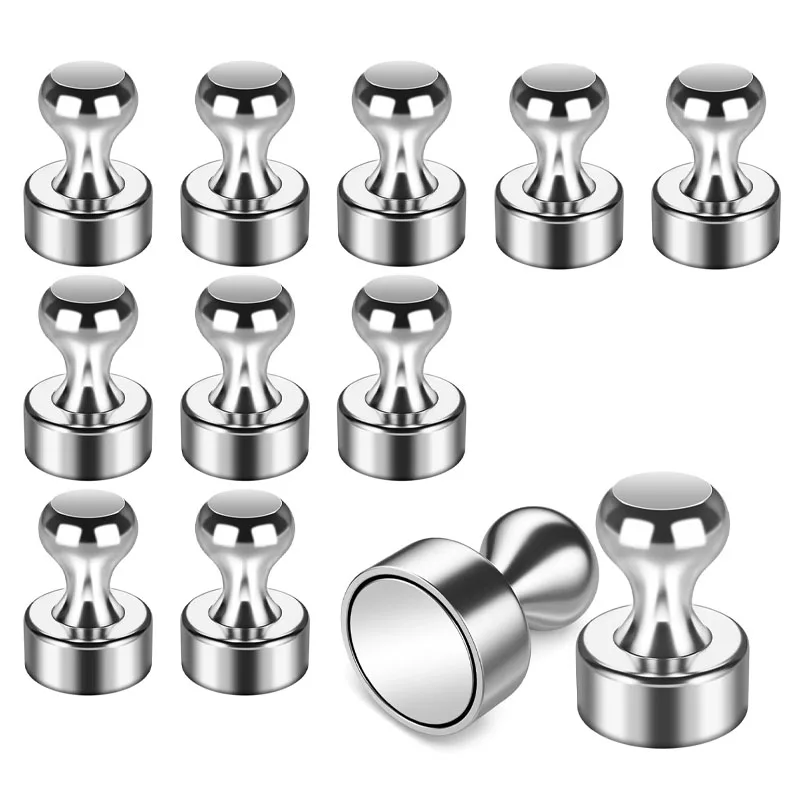 3/5/12/20pcs Super Strong Neodymium Magnetic Pushpins Sucker Thumbtack Durable Steel Magnet Push Pin for Refrigerator Whiteboard