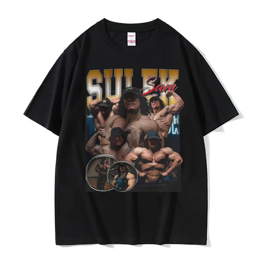 

Strength Training Bodybuilding Muscle Art Printed T-shirt Men Women Oversized Vintage Classic Trend Tshirt Short Sleeve T Shirts
