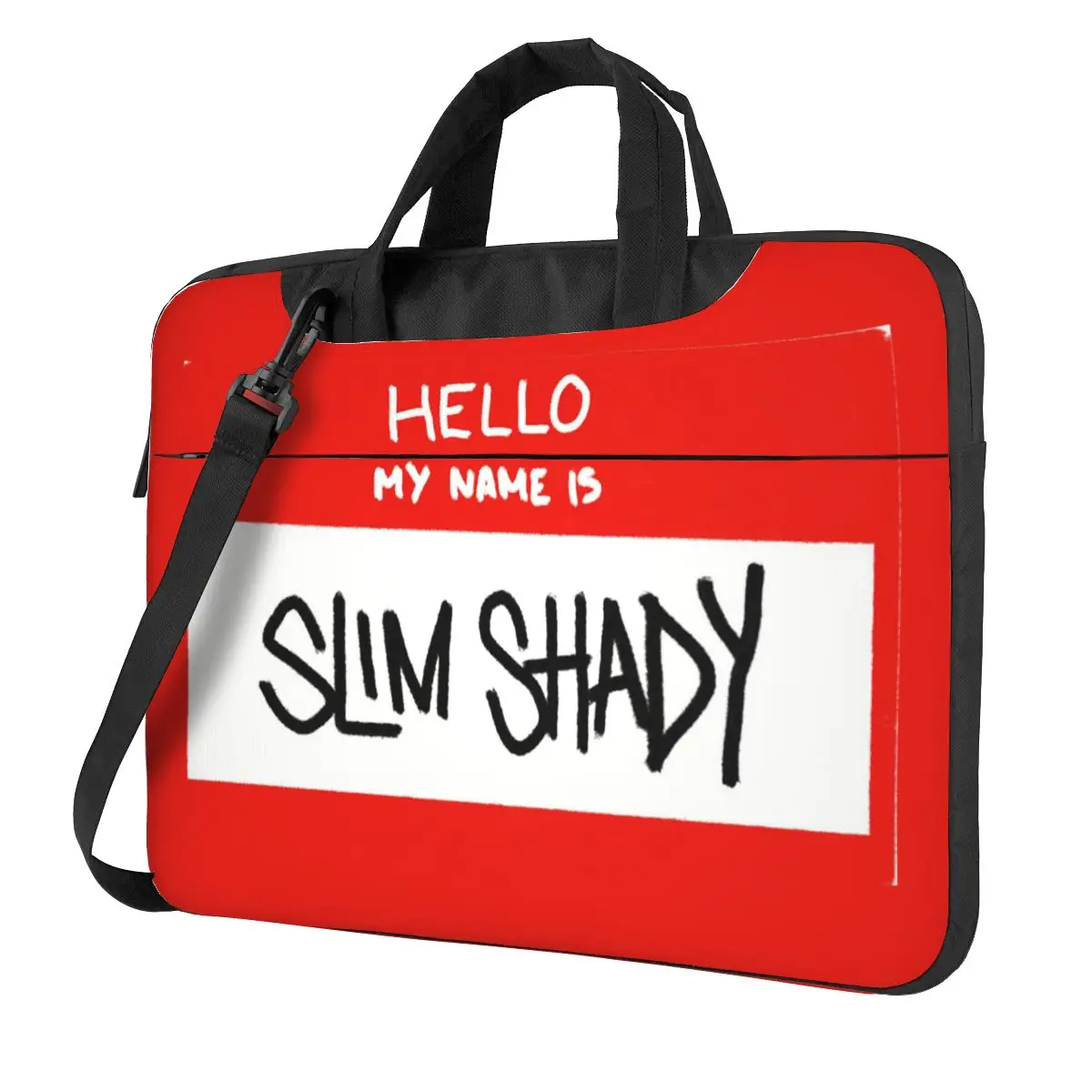 Hello My Name Is Slim Shady Eminem Crossbody Laptop Bag Case  Resistant Protective Notebook Pouch for Macbook Pro Lenovo