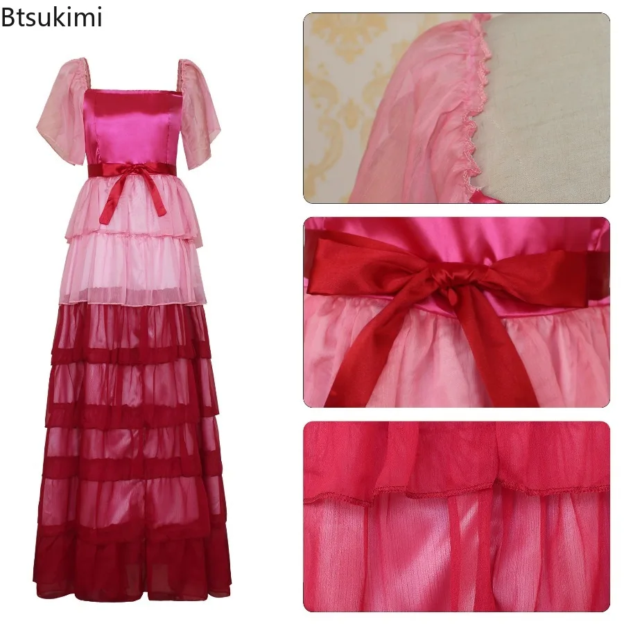 Hermione Women Pink Dress Princess Granger Cosplay Costume Halloween Maigc School Party Performance Clothes Lolita Evening Dress view 5