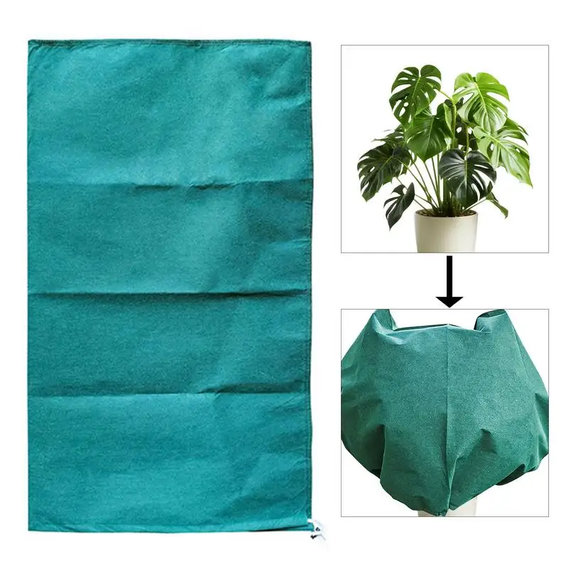 Nylon Plant Covers For Winter Waterproof Green Plant Protector Cover Winter Plant Cover Bags Frost Cloth Plant Protection Cover