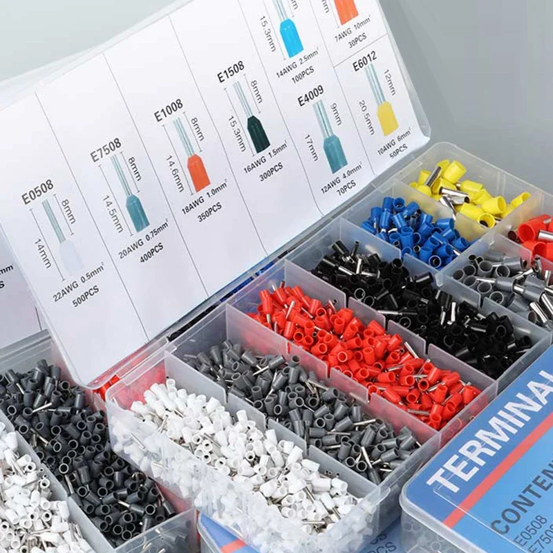 1/5Boxes VE1508 Electronic Connection Aviation Automobile Waterproof Connector Wire Pin Color Insulated Terminal