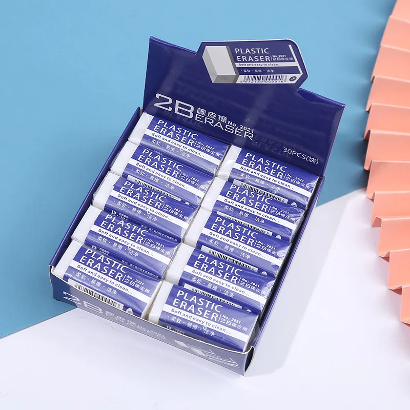 Zachte rubberen 2B potloodgum, correctiemateriaal voor studenten, tekenen, schilderen, schrijven, school examen, schrijfwaren