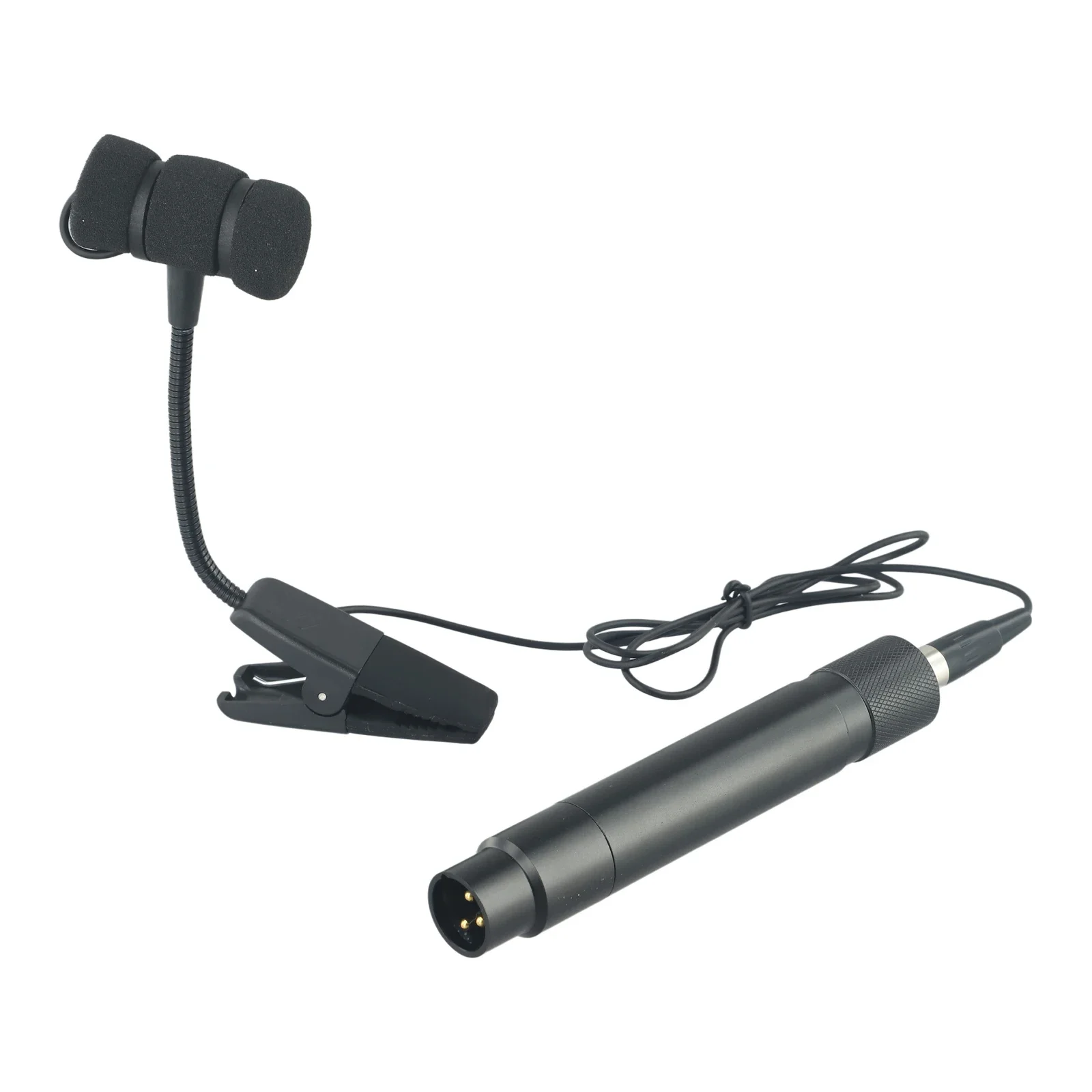 Saxophone Microphone Clip  Musical Instrument Portable 3 Pin Trumpet Sax Omnidirectional Wired Mic Suit with 5 Meter Cable