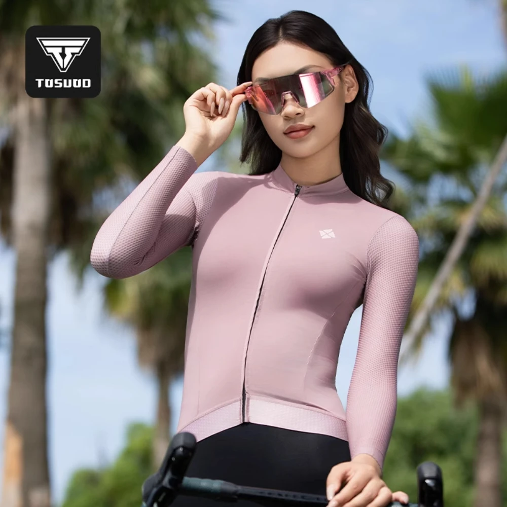 

Летний велосипедный трикотаж TOSUOD — женский легкий солнцезащитный дышащий топ с короткими рукавами для шоссейного велоспорта — влагоотводящий Qu