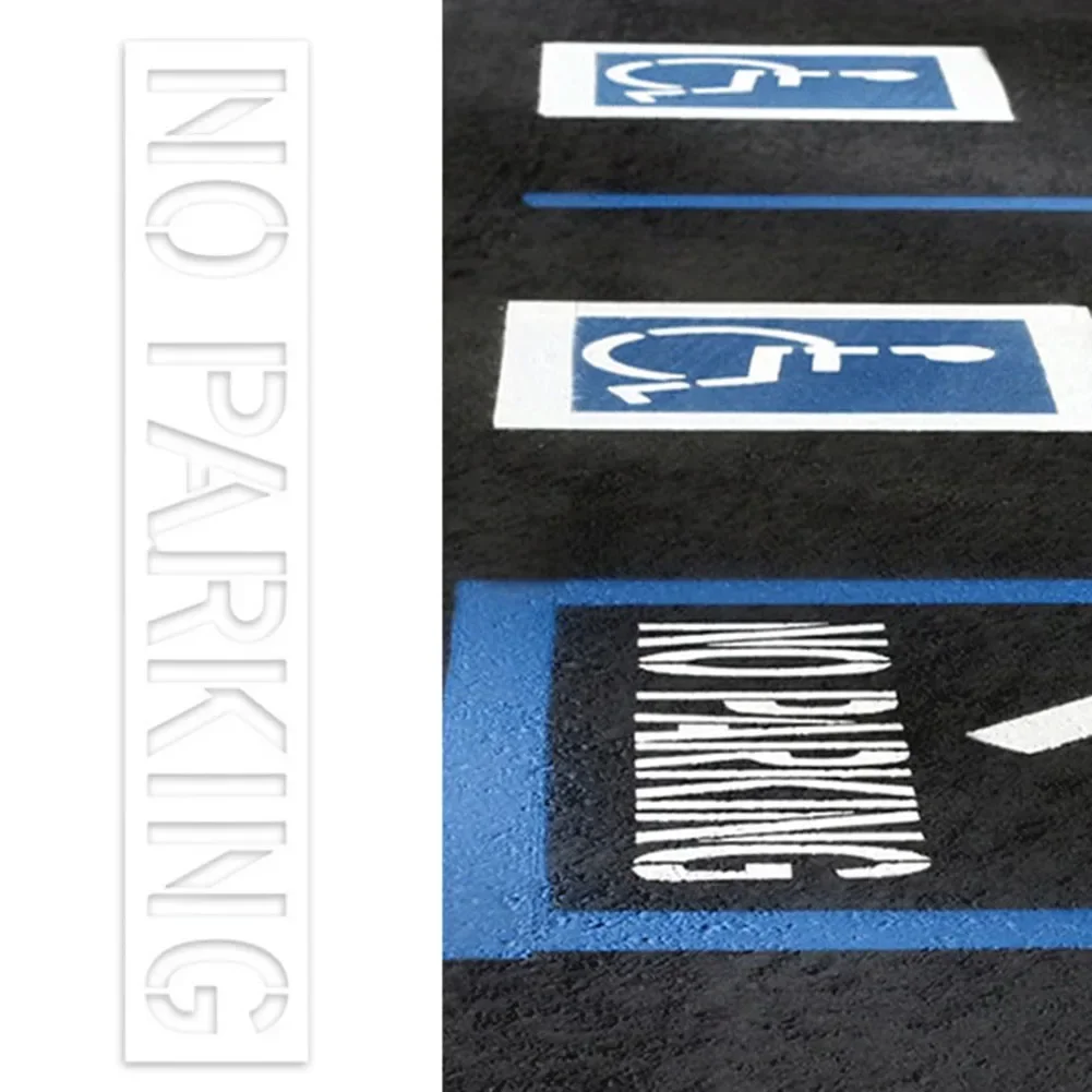 12in Tall Letter No Parking Stencil Foldable Silicone Template for Asphalt Concrete Curbs Sidewalks Fire Lane Marking Reusable