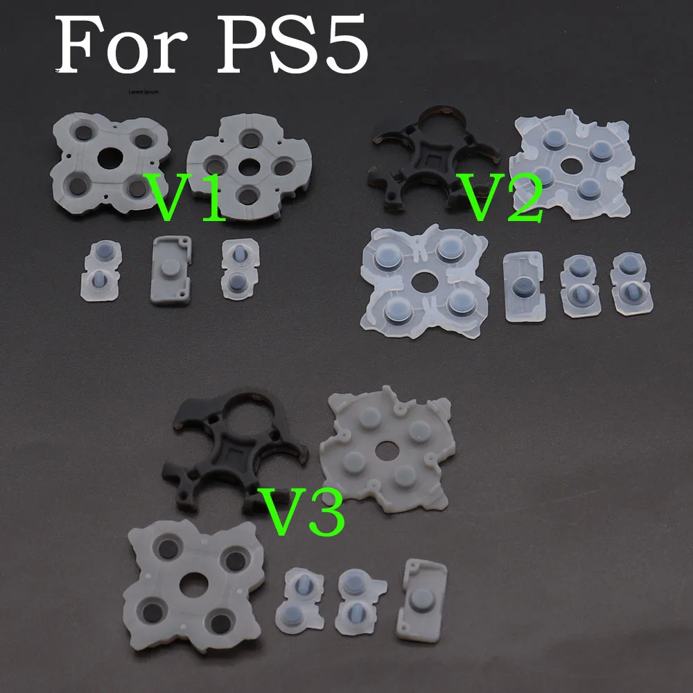 

1 комплект LR проводящие резиновые накладки для PS5 V1 V2 V3, кнопки контроллера, контактный силикон для Playstation 5