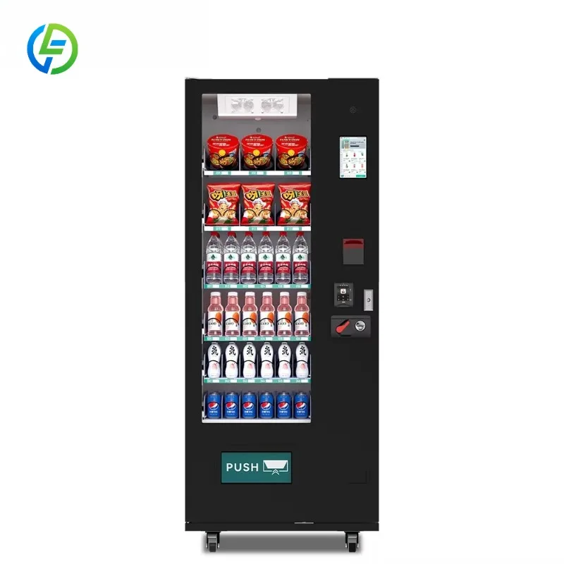 

Торговый автомат для напитков и закусок из закаленного стекла с возможностью индивидуальной настройки и оплатой по кредитной карте