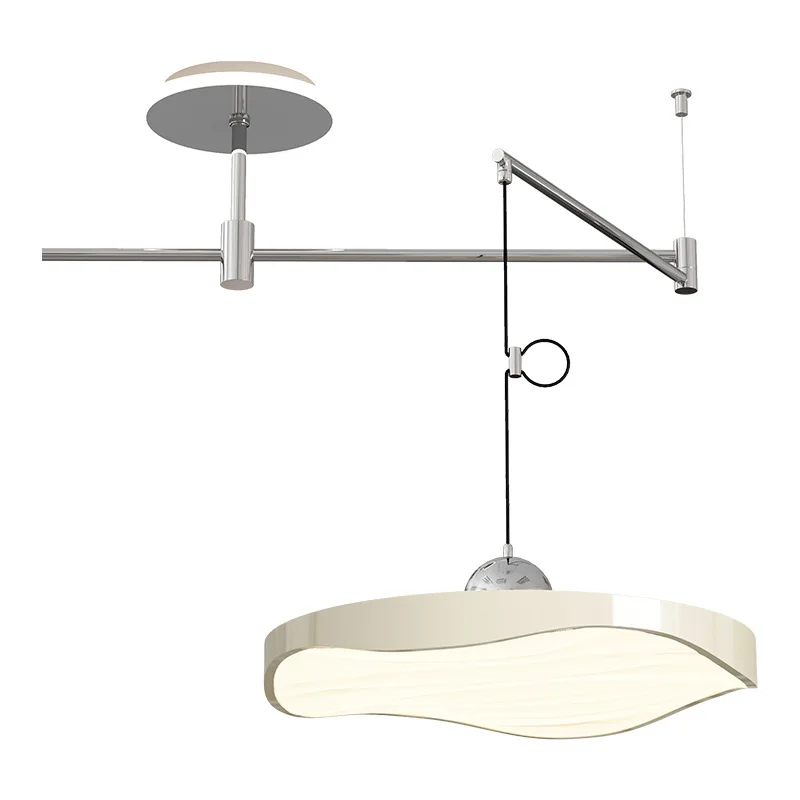 

Flying saucer rocker chandelier modern simple light luxury movable dining table light personalized artistic design sense home