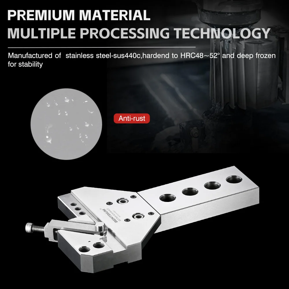 WEDM usinagem de torno de aterramento de precisão de material de aço inoxidável Sus440c com faixa de fixação 80mm KV400-80