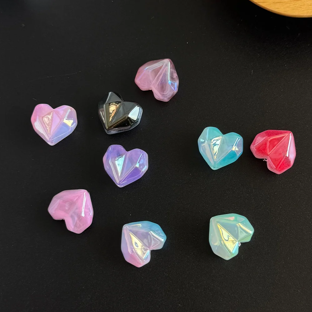 

Cordial Design 100Pcs 13*15MM DIY Beads/Aurora Effect/Hand Made/Heart Shape/Acrylic Bead/Jewelry Findings & Components #19210