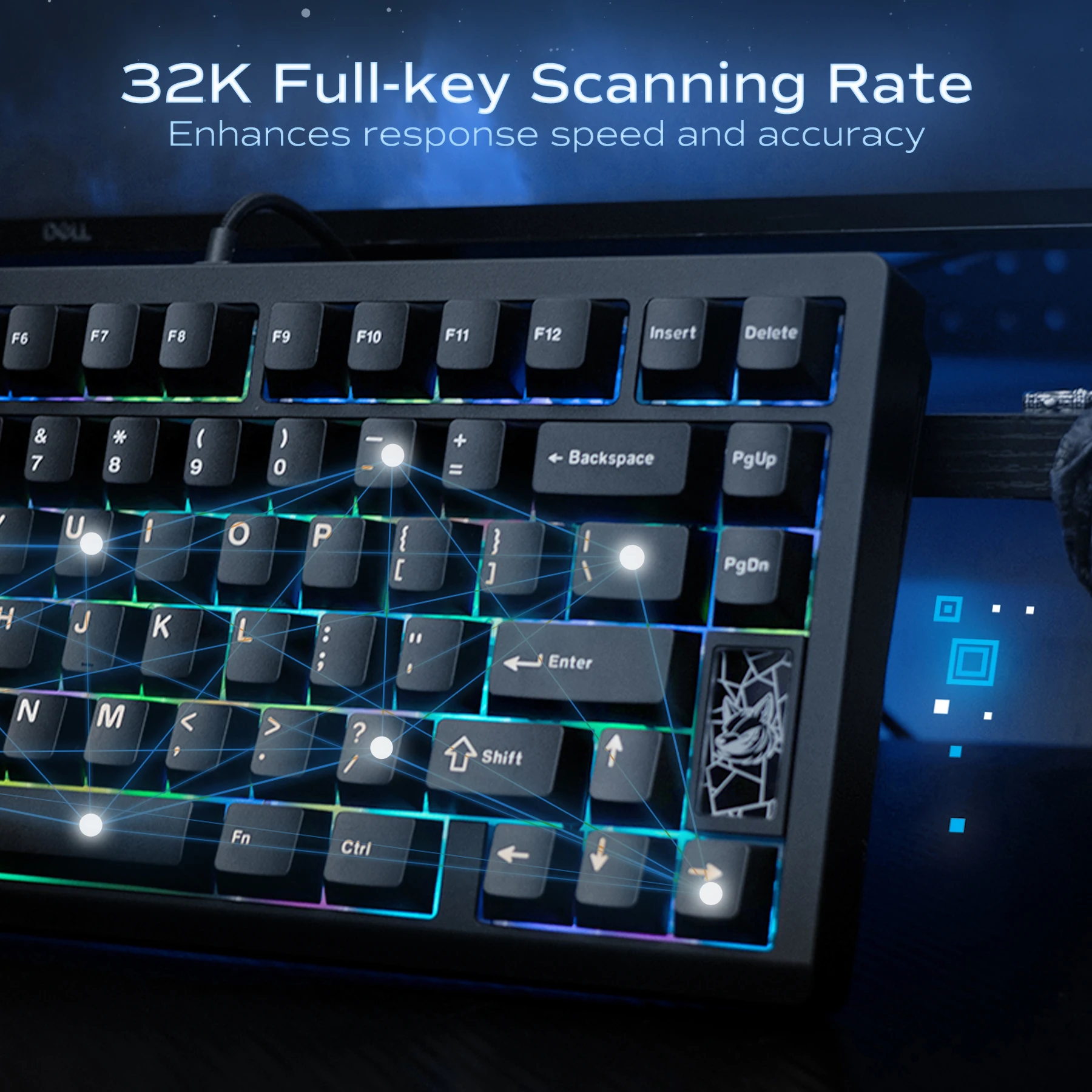 Chilkey Slice75 HE Gaming-Tastatur: 75 % Aluminium Rapid Trigger Hall-Effekt-Tastatur mit WS Flux Magnetschalter