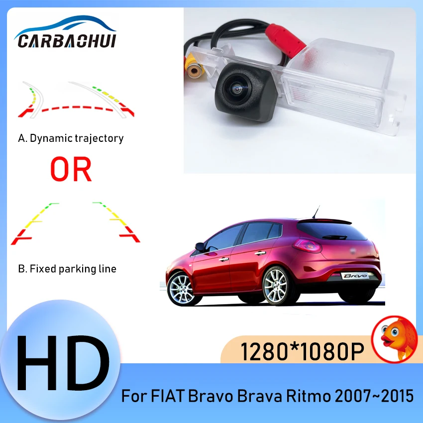 

Fisheye Dynamic Trajectory Wireless Car Rear View Camera For FIAT Bravo Brava Ritmo 2007 2008 2009 2010 2011 2012 2013 2014 2015