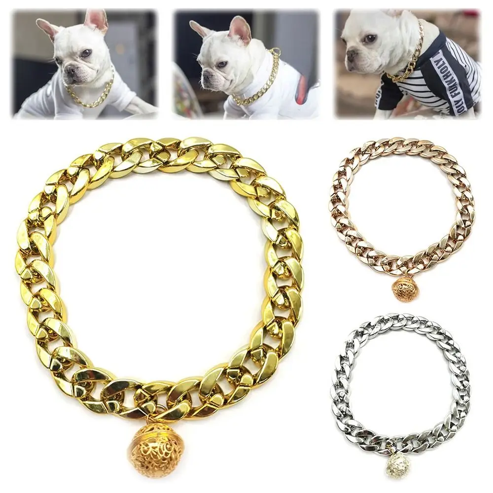 Fashion Dog Supplies Cat AccessoriesL Bulldog Pitbull Collar Dogs Collar Pet Necklace Cuban Chain