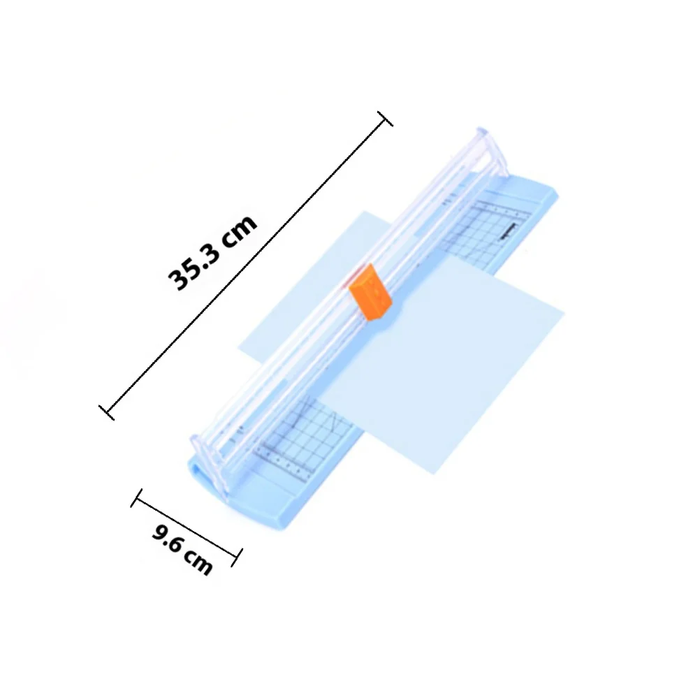 Mini Plastic Paper Cutter A4 Manual Sliding Linear Photo Cutter Clear Scale Moving Hob Design Multi Angle