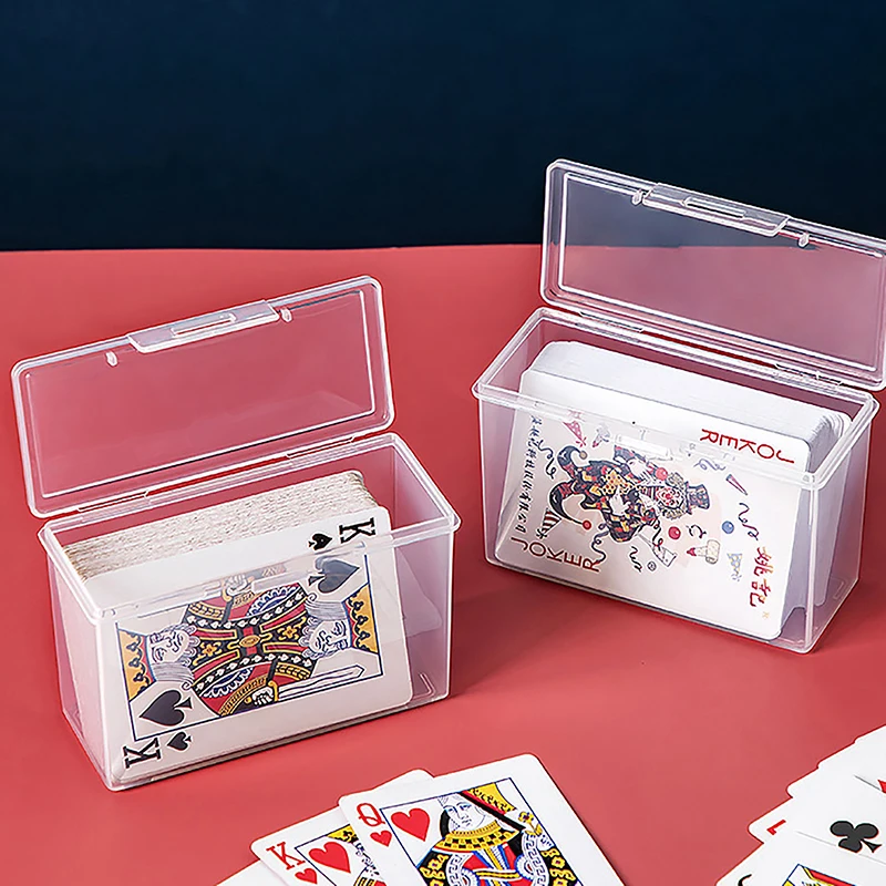 1PCS New Transparent Plastic Boxes Playing Cards Container PP Storage Case Packing Poker Game Card Box For Board Games