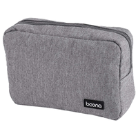 New BOONA Portable Travel Storage Bag Multifunctional Storage Bag for Laptop Power Adapter Power Bank Data Cable Charger Gray