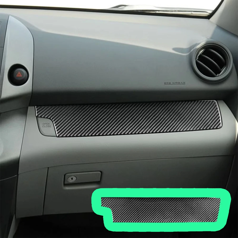 Panel de Control central copiloto, cubierta decorativa embellecedora, accesorios de Interior de coche de fibra de carbono para RAV4 2006 2007 2008 2009 2010 2011