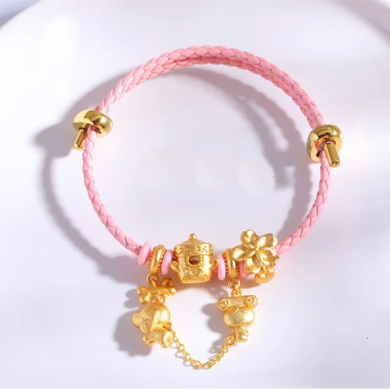 QEENKISS AC529 Fine Wholesale Fashion Kid Girl Friend Party Birthday Wedding Gift Flower Dog DIY Bead Charm For Bracelet 1pc