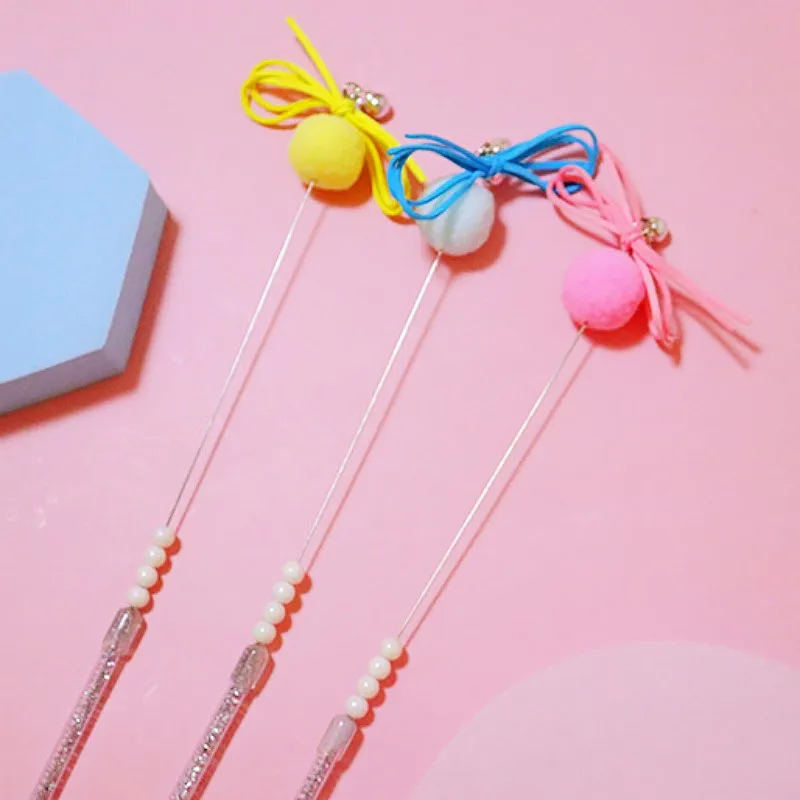 Varita interactiva con pluma de mariposa y campana para gatos - imagen 4