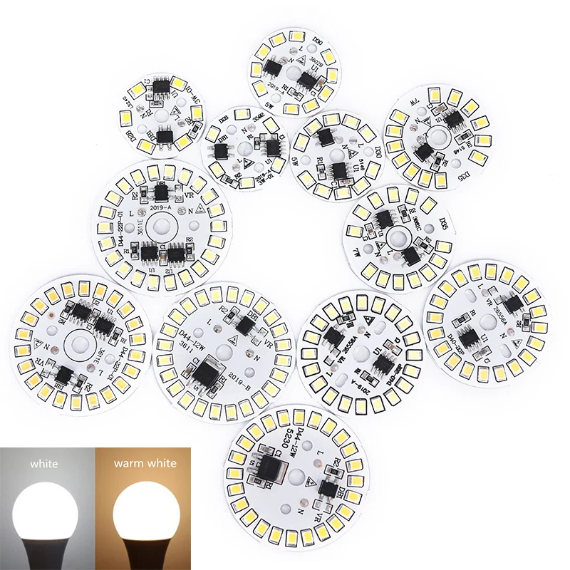 

1Pc LED Bulb Patch Lamp SMD Plate Circular Module Light Source Plate For Bulb Light