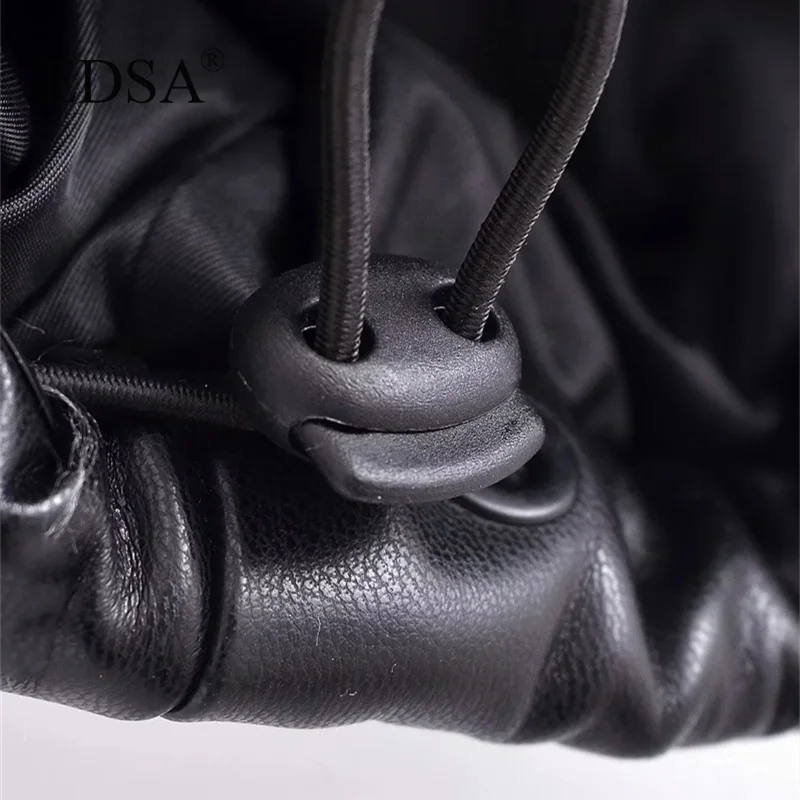 EDSA Women Black Faux Leather Padded Waistcoat for Autumn Winter Thick Warm PU Vest Jacket Chic Fashion Clothes Tops Outerwear