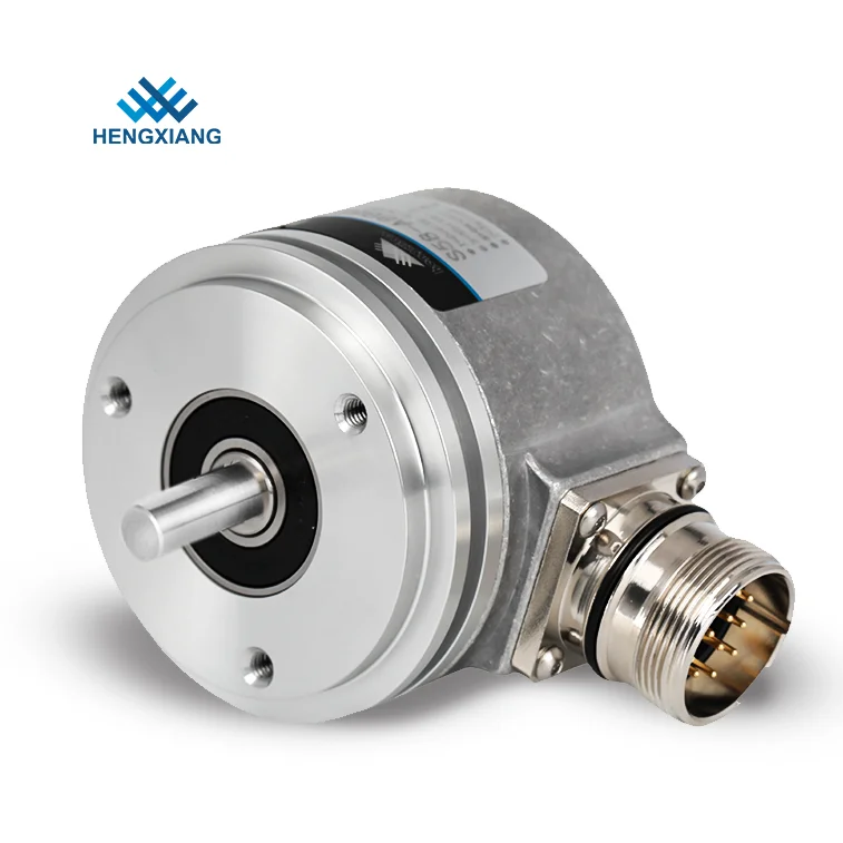 Hengxiang S58 Axial 5000ppr Incremental Encoder 10mm Solid Shaft 8.5000.737f.5000.0050 Clamping Flange IP66 M23-12pin Encoder AA