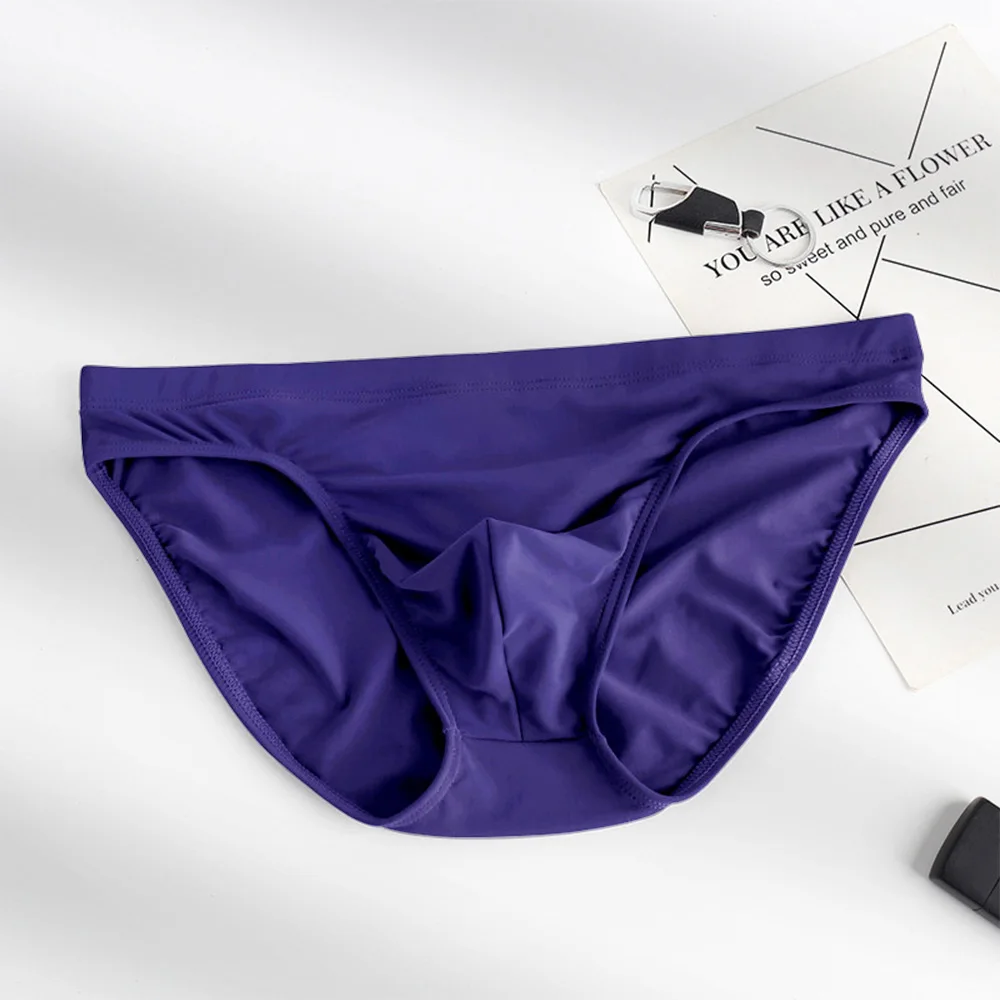 

Сексуальное мужское нижнее белье с низкой посадкой, мужские треугольные трусики, однотонные гладкие трусы-мешочки, мужское сексуальное нижнее белье, дышащие трусы-бикини