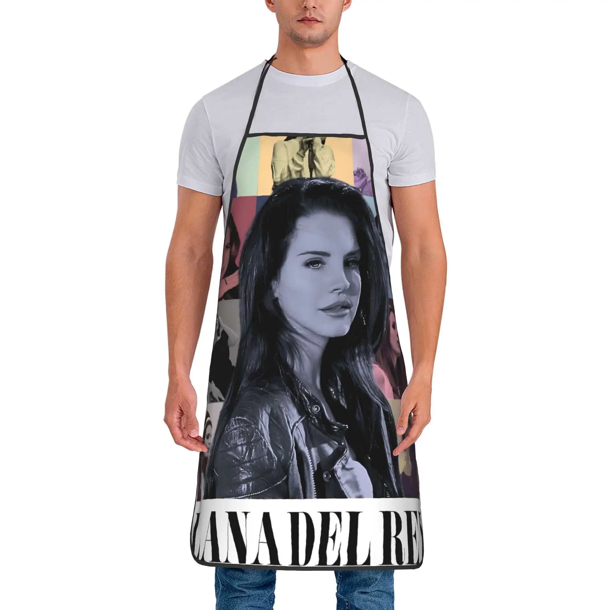 American Lana Del Rey Apron  Barber Barbecue Kitchen Accessories Cleaning Fashionable Aprons without Pocket