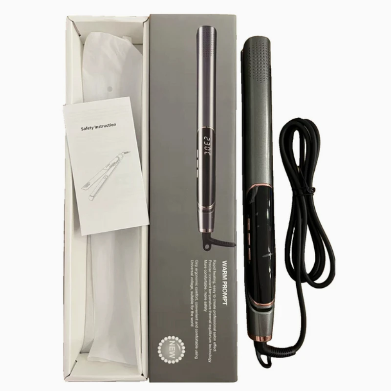 Negative Ion Hair Straightener LCD Digital Display Hair Styling Tool for Straightening And Curling Dual-Purpose Hair Wand