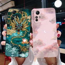 Cover for Xiaomi Redmi Note 12S Case 6.43'' Soft Black Dragon Bumper Cool Fashion TPU Coque for Redmi Note 12s Note12s 12 S 2023