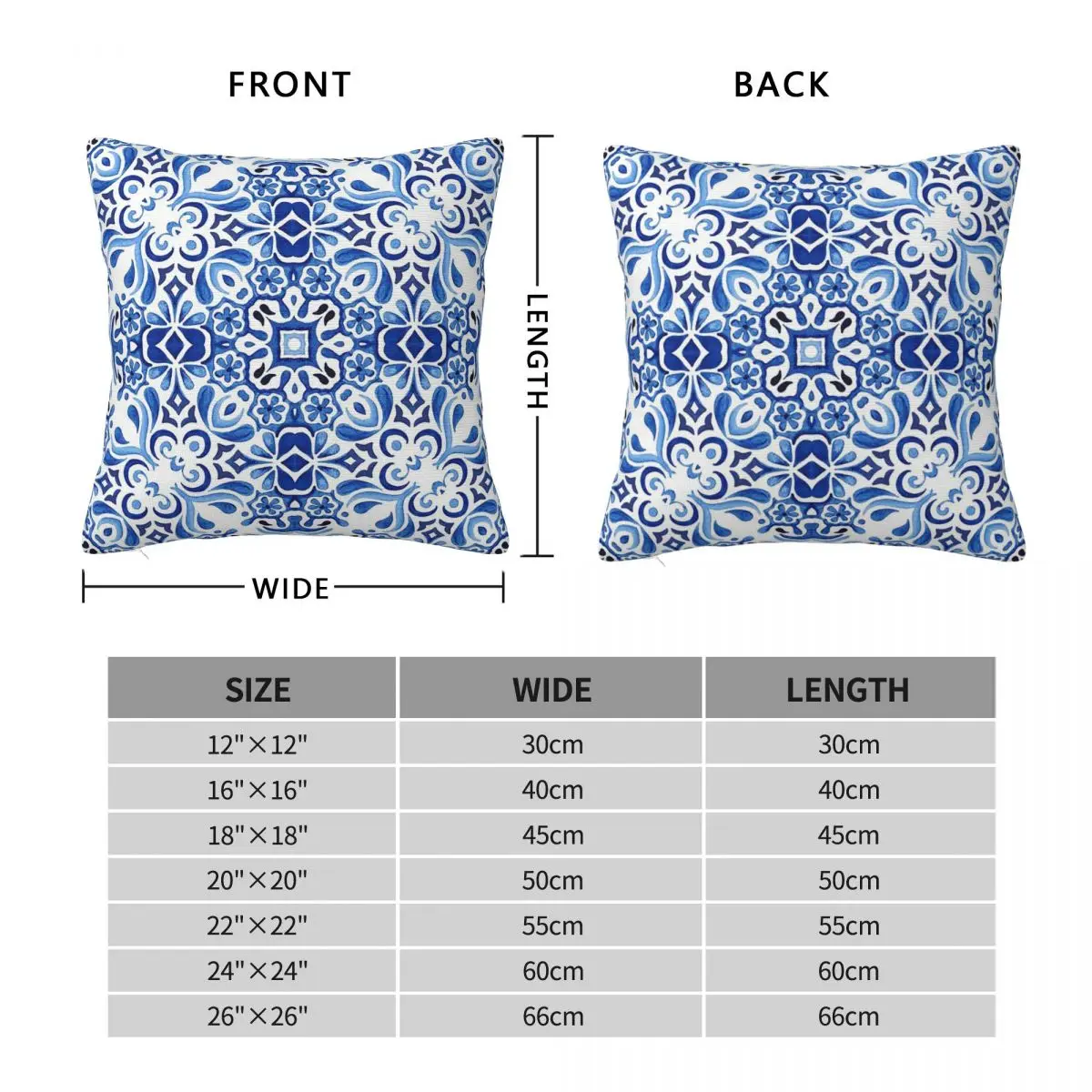 Mediterranean Lifestyle Square Pillowcase Pillow Cover Polyester Cushion Decor Comfort Throw Pillow for Home Car