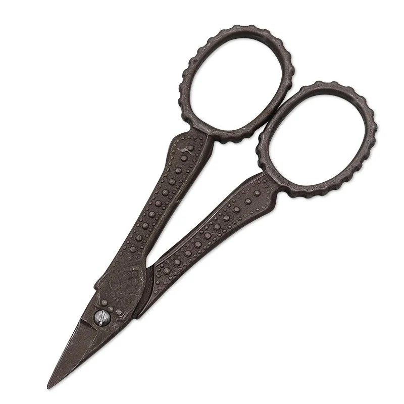 Retro Horizontal Bar Scissors, Stainless Steel, Cross Stitch Embroidery, Handmade DIY Sewing Scissors, High Quality