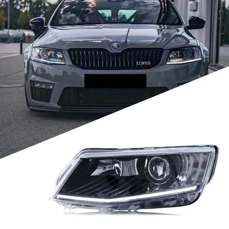 

Suitable for 15-18 Xinminrui headlight assembly modified high-end led daytime running light double-lens xenon headlight