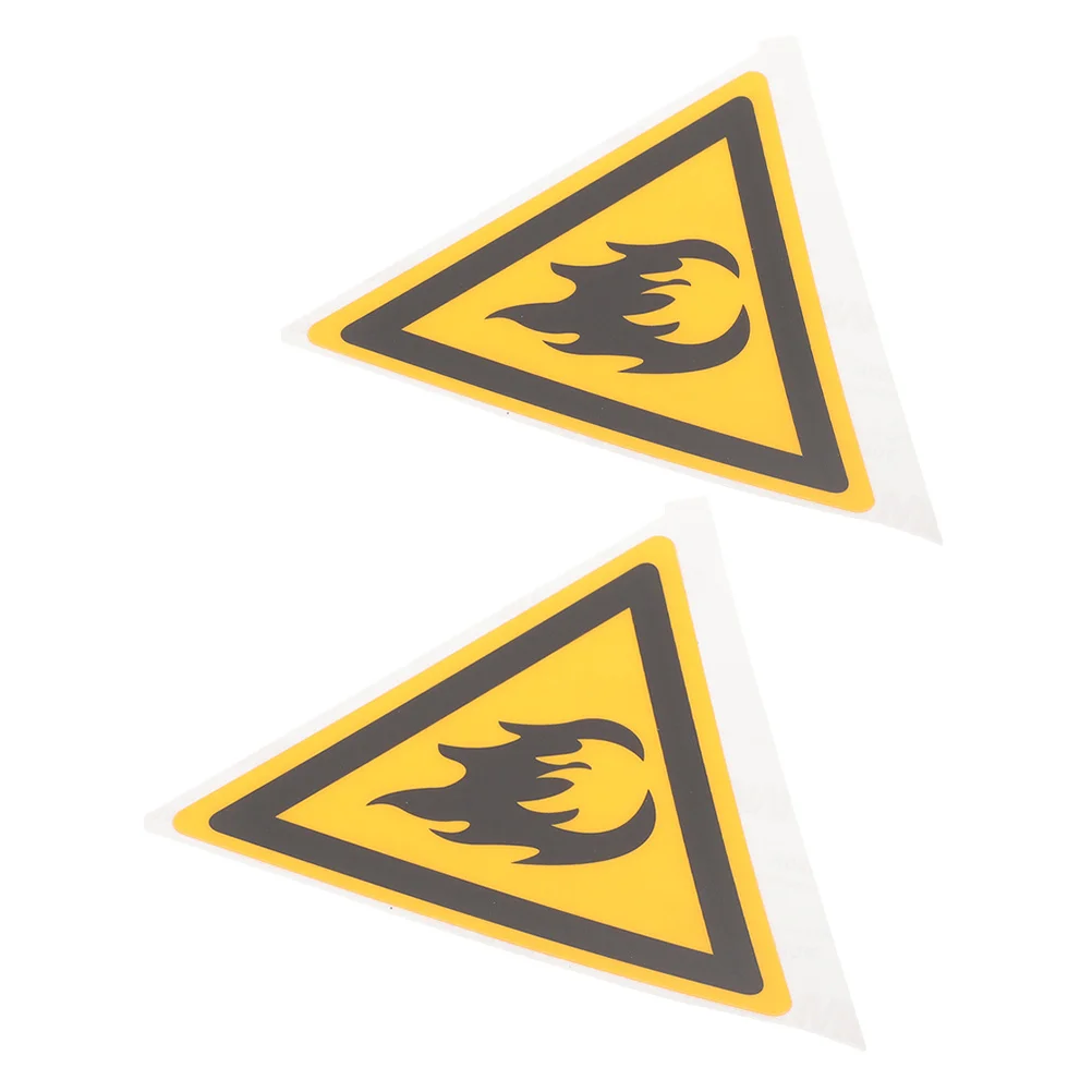 

2Pcs Flame Resistant Signage Highly Visible Fire Hazard Stickers Weatherproof Safety Decals for Public Areas Danger
