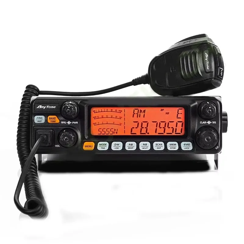 Anytone AT5555N II High Power Output 60W AM PEP 50W FM 60W SSB CT28.000-29.700MHz Radio 40 Channel Mobile transceiver