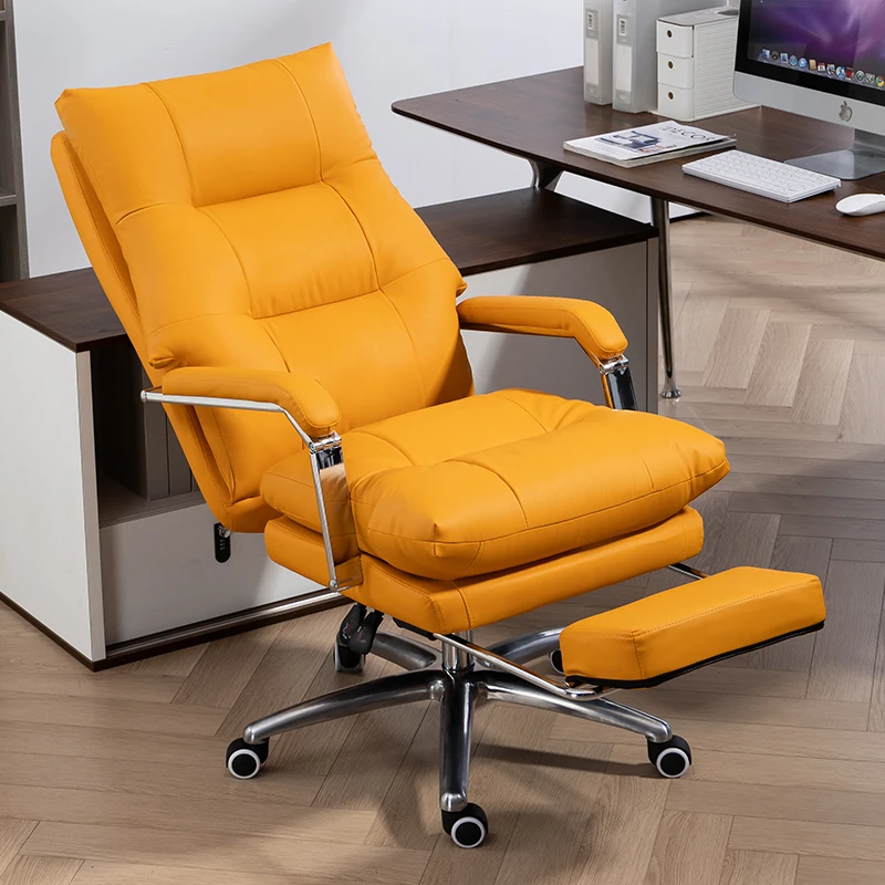 

Cute Office Chair Kneeling Luxury Acrylic High Back Office Chair Leather Lazy Arm Shipping Home Silla Ergonomica Furniture