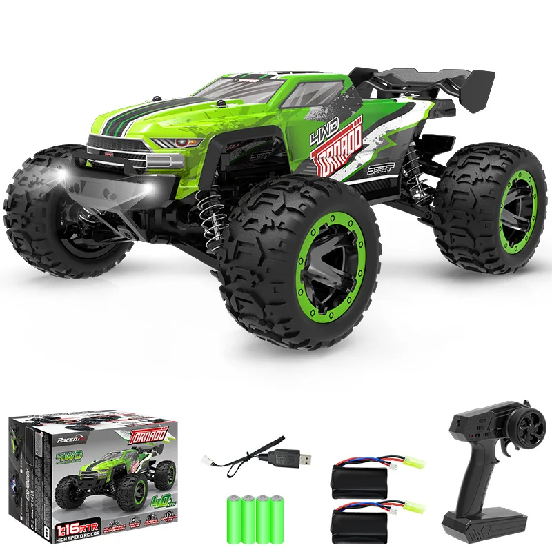 1:16 High-Speed Remote Control Car All-Terrain Climbing Drift Off-Road Four-Wheel Drive Electric Toy Car Led Light Anti-Splash